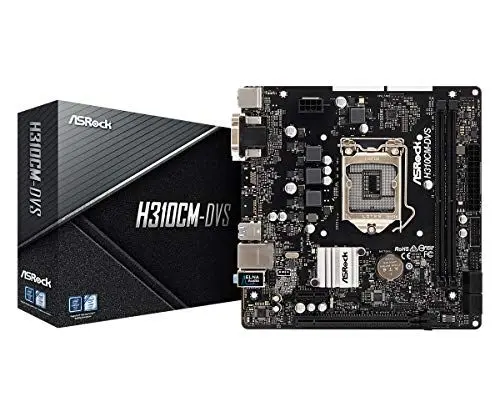 Produktbild: MB ASRock H310CM-DVS 1151 M-ATX D-Sub/DVI DDR4 retail
