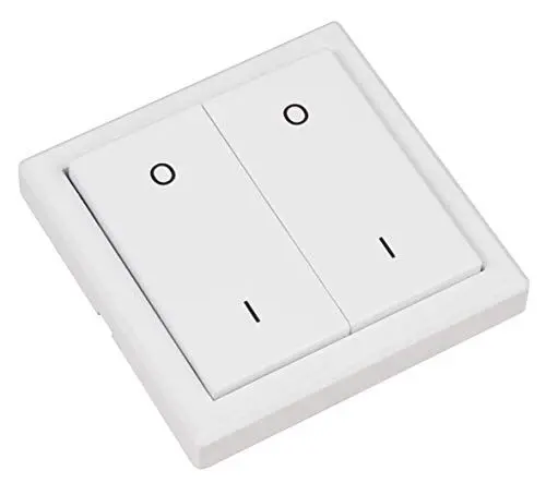 Produktbild: McPower Funk-Wandtaster Comfort 2-Kanal | Aufputz | bis 70 m Reichweite | 433,92 MHz | kompatibel mit McPower Comfort Empfängern