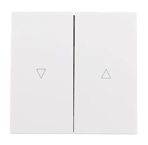 Produktbild: McPower Jalousie-Taster | Shallow | 250V~/10A, Unterputz, Klemmanschluss, weiß matt, modernes Design