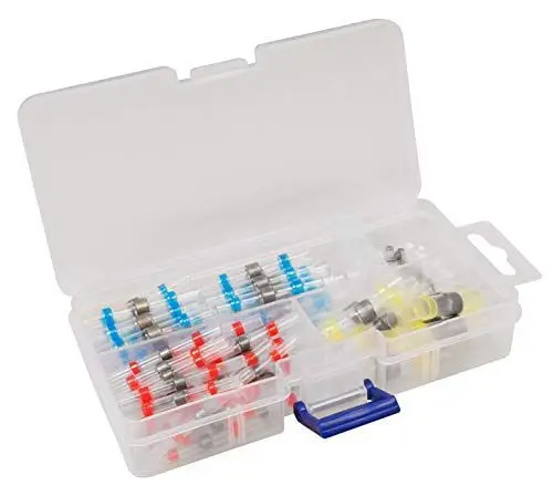 Produktbild: McPower Lötverbinder-Set | 100-teilig, farbcodiert | Schrumpfrate 2:1 & 3:1 | wasserdicht mit Lötzinn | Kabelverbinder Ø1,7–6mm in Sortimentsbox