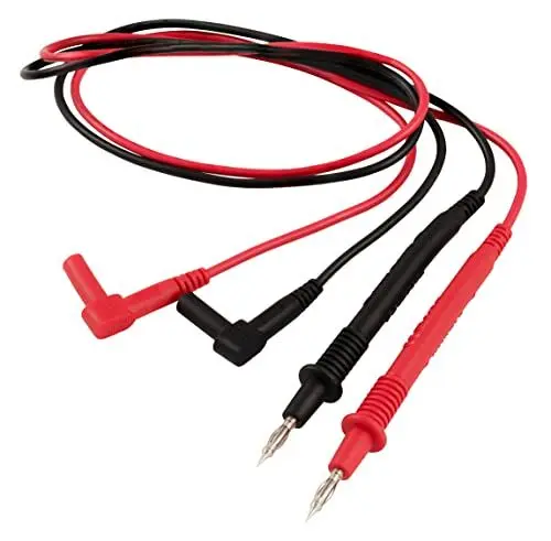 Produktbild: MC POWER - Messkabelsatz | Premium | 100cm, schwarz und rot, Sicherheitsstecker -> Prüfspitze