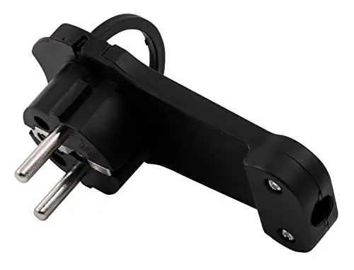 Produktbild: MC POWER - Schutzkontakt-Winkelstecker | extra flach, Handgriff/Bügel, Zugentlastung, schwarz
