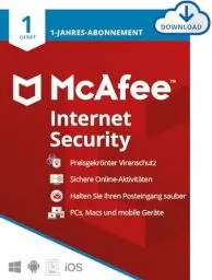 Produktbild: McAfee Internet Security (1 Geräte) 2025 | 12 Monate| Echtzeitschutz für PCs vor neuen und dynamischen Bedrohungen | Digitaler download