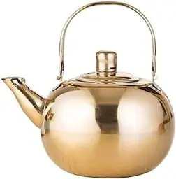 Produktbild: MCLIUJIA Wasserkessel Für Induktion Kleiner, Moderner Pfeifkessel, Herd-Teekanne, Edelstahl-Teekessel Für Die Küche Teekanne Wasserkocher(Gold,1.5L)