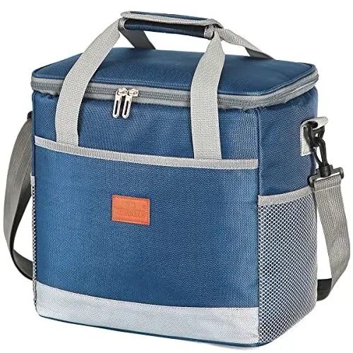 Produktbild: MCXKJ 27L Kühltasche Gross Thermotasche Cooler Bag Einkaufstasche Kühlbox Thermo Tasche Lunchtasche Picknicktasche isoliert faltbar für Picknick Camping BBQ Büro Lebensmitteltransport