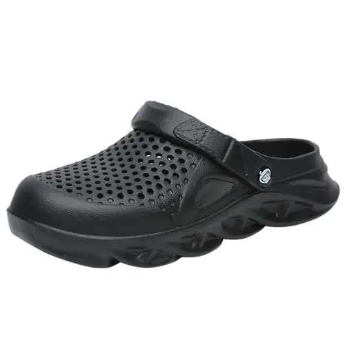 Produktbild: MDPCX Badeschuhe für Herren Strandschuhe Wasserschuhe Schuhe Hausschuhe Wanderschuhe Heimreiseschuhe Atmungsaktive Mesh-Wanderpantoletten Turnschuhe Rückenfreie Slip-On-Schuhe
