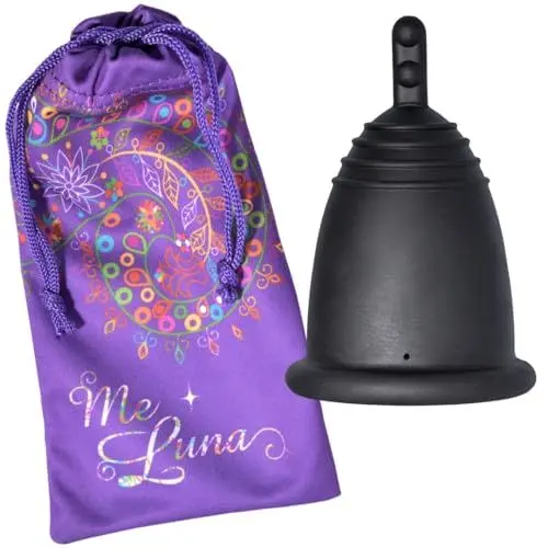 Produktbild: Menstruationstasse Classic, Stiel, Schwarz, Größe S