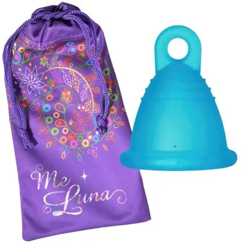 Produktbild: Menstruationstasse Soft, Ring, Cyan, Größe SHORTY S