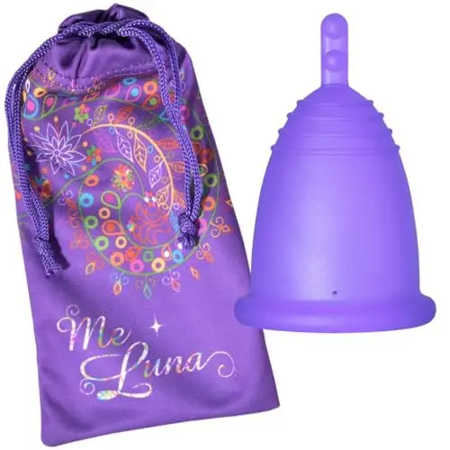 Produktbild: Menstruationstasse Sport, Stiel, Blau-Violett, Größe S