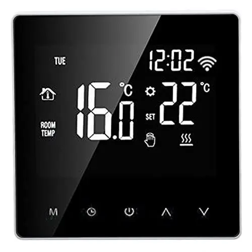 Produktbild: ME81H AC230V 50/60Hz Smart Thermostat 5~90℃ WIFI Intelligentes Thermostat LCD Touchscreen Wasser Fußbodenheizung Thermostat für Tuya(Weißer Hintergrund Weißer Knopf 3A)