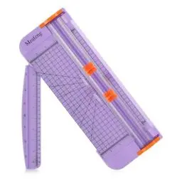 Produktbild: Meafeng Papierschneider, 12 Zoll A4 Papierschneider, Schneidemaschine Papier mit Seitenlineal Schneidegerät und Automatischer, Papierschneidemaschine für Papier, Fotos, Handwerksprojekt, Lila