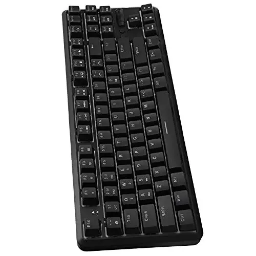 Produktbild: Mechanische Tastatur K870T 87 Tasten RGB-Lichteffekt USB-Kabel- oder -Verbindung 1,6 M Dual-Modus für Spiele Arbeiten Geeignet für Büro und Zuhause Einfach Stilvoll (Schwarz)