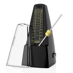 Produktbild: Mechanisches Metronom mit Glocke, LEKATO Universal Metronom für Klavier, Gitarre, Ukulele, Violine und Chromatik, lauter Klang, hohe Genauigkeit Track Beat und Tempo für Musiker (Shwarz)