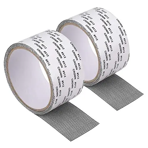 Produktbild: Mecmbj Fliegengitter Reparatur Set, fliegengitter reparatur klebeband, 2 Rollen Fenster Tür Patch Reparatur Selbstklebend Glasfaser Reparatur für Reparatur Flecken Verhindern Moskitos, 5 x 200 cm