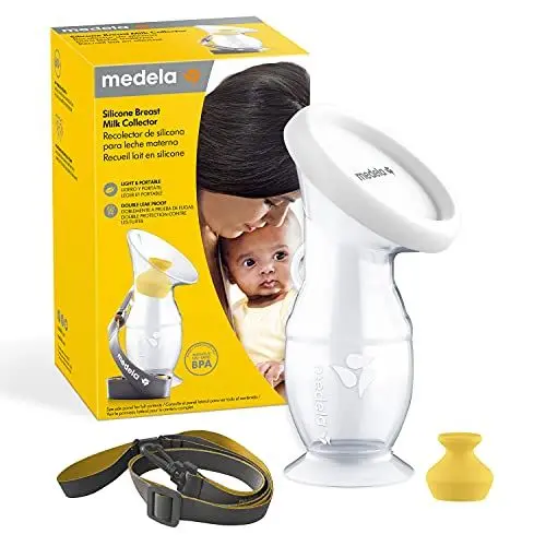 Produktbild: Medela Muttermilch-Auffangbehälter für stillende Mütter, Milch-Auffänger aus Silikon, Milch-Auffänger mit Saugfuß und Deckel zur Aufbewahrung für das tägliche Stillen, 101044201, Transparent
