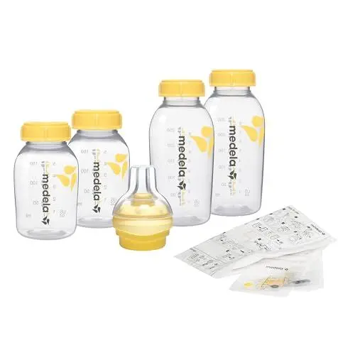Produktbild: Medela Store & Feed-Set | Flaschen zur Aufbewahrung von Muttermilch, Calma Sauger, Muttermilchbeutel | BPA-frei