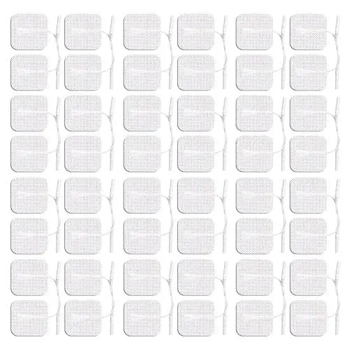 Produktbild: Med-Fit ® Tens-Elektroden 40 Pads 10er Packungen mit extra langlebigen, selbstklebenden Tens-Pads von höchster Qualität, Größe 5 cm x 5 cm. Kompatibel mit den meisten TENS
