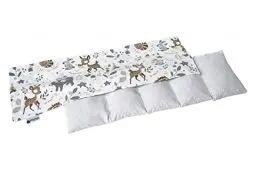 Produktbild: Medi Partners Kirschkernkissen 60x20cm 800g 100% Baumwolle 5 kammern Körnerkissen groß Öko Natur Wärmekissen Kältetherapie abnehmbarer Bezug (Reh)
