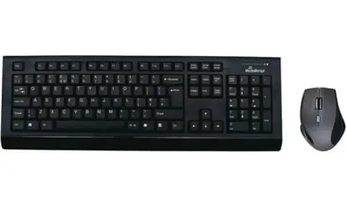 Produktbild: MediaRange Funk-Tastatur- und Maus-Set, QWERTY (UK), schwarz/grau