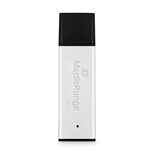 Produktbild: MediaRange USB 3.0 Hochleistungs Speicherstick 128GB - Mini USB Flash-Laufwerk mit hochwertigem Aluminium Gehäuse, externe Speichererweiterung mit Lesegeschwindigkeit von bis zu 220 MB/s, Farbe Silber