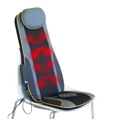 Produktbild: Mediashop Belena Back Balance - Shiatsu Massage Sitzauflage - 4 rotierende Massageköpfe - mit Wärmefunktion - Timer & Automodus - Pflegeleichte Lederoptik - Sicherer Halt - kein Verrutschen