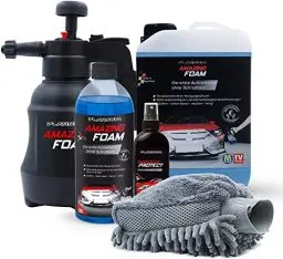 Produktbild: Platinum Amazing Foam Edition – Starter Set - Autowaschmittel & Autopflege – reinigt hartnäckigen Schmutz und verleiht Glanz – auch als Cockpit Reiniger – alle Oberflächen