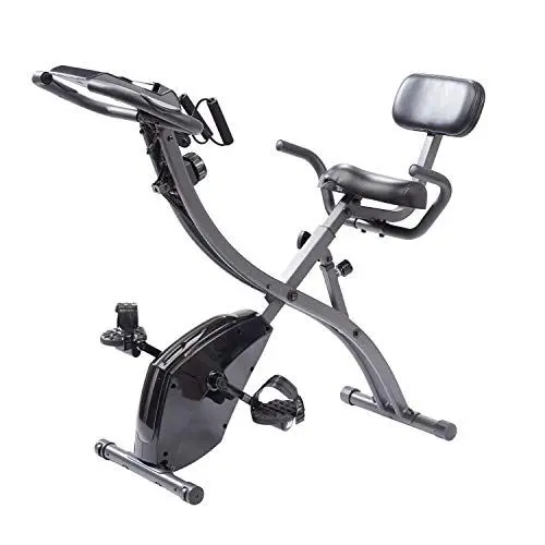 Produktbild: Slim Cycle - Heimtrainer, Liegefahrrad & Oberkörper-Trainer - Hometrainer Fahrrad - Rudergerät für Zuhause - zusammenklappbares Fitnessgerät - Kardiotraining