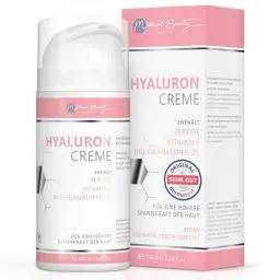 Produktbild: Medical Beauty Hyaluron Creme 100ml - mit Peptiden, Vitamin E und Bio-Granatapfelkern-Öl - vegane Anti-Aging Gesichtscreme für Augen, Hals, Dekolleté mit DermaCROSS III-Komplex