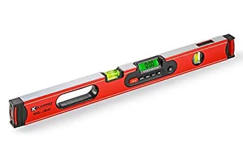 Produktbild: Medid 98560 Wasserwaage mit Digitalanzeige - 60 cm - magnetisch - 3 Libellen - mit stoßdämpfender Transporttasche - rutschfest - mit stoßfesten Endkappen