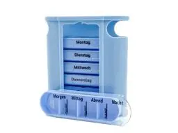 Produktbild: Medikamentendosierer Tablettenbox Hellblau 7 Tage Pillendose Medi Box Medikamentenspender Pillenbox