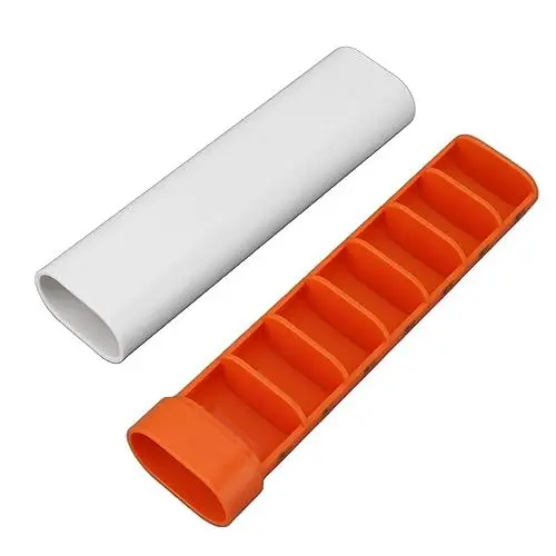 Produktbild: Medikamenten-Organizer für Gesundheitsboxen, Gitter, Farbige Taschen, Kleine Klassifizierungsgläser, Medikamentenschränke (Weiß-Orange)