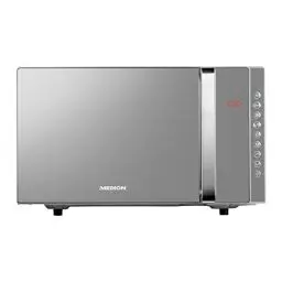 Produktbild: MEDION 3 in 1 Mikrowelle mit Grill und Heißluft Funktion (23 Liter, 800 Watt Leistung, 1200 Watt Obergrill-/Heißluftleistung, freistehend, MD17495) silber