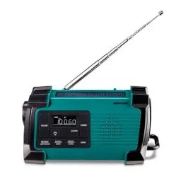 Produktbild: MEDION E66805 Kurbelradio (Solar, Dynamo Handkurbel, Baustellenradio, PLL UKW Radio, Taschenlampe IPX4 Spritzwasserschutz, SOS Notfall Funktion)