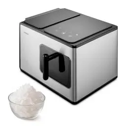 Produktbild: MEDION Eiswürfelmaschine (Nugget Eiswürfel, Crushed Ice, perfekt für Getränke & Cocktails, 2 Liter Tank, bis zu 15kg Eiswürfel, kurze Produktionsdauer ca. 5 Min., selbst reinigend, MD11960)