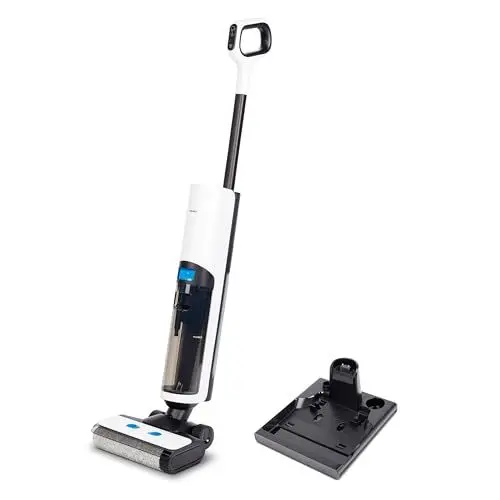 Produktbild: MEDION Saugwischer H20 (Nasssauger kabellos, Akku mit bis zu 30 Min Laufzeit, Bodenwischer elektrisch für Hartböden, getrennter Frischwasser und Schmutzwassertank, Selbstreinigungsfunktion)