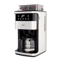 Produktbild: MEDION Kaffeemaschine mit Mahlwerk und Glaskanne (1,5 Liter, max. 12 Tassen, 8 Mahlstufen, max. 1050 Watt, 24 Stunden Timer, LED Display, Tropfstopp, Permanentfilter, MD19899)
