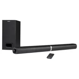 Produktbild: MEDION P61220 2in1 Convertible Bluetooth TV Soundbar mit Subwoofer (2.1 Soundbar, 2 x 30 Watt, 60 Watt Subwoofer, Wandmontage, NFC, HDMI ARC mit ECC, AUX, optischer Eingang)