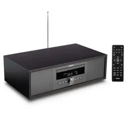 Produktbild: MEDION P64145 All in One Audio System (DAB+, CD, MP3, PLL UKW Radio, USB, Kompaktanlage, Elegantes Design, Weckfunktion, Sleep Einschlafautomatik) anthrazit