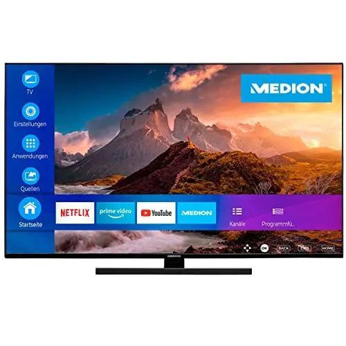Produktbild: MEDION X14318 (MD 30067) 108 cm (43 Zoll) QLED Fernseher (UHD Smart-TV, 4K Ultra HD, Dolby Vision HDR, Dolby Atmos, HDMI 2.1, Netflix, Prime Video, MEMC, Micro Dimming, PVR)