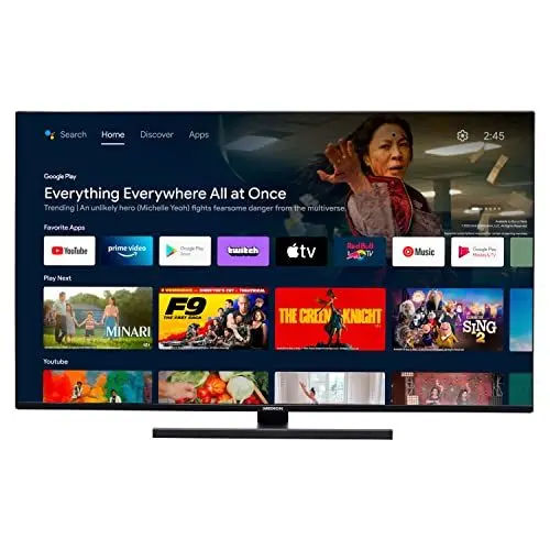 Produktbild: MEDION X14377 (MD 30075) 108 cm (43 Zoll) QLED Fernseher (Android TV, 4K Ultra HD, Dolby Vision HDR, Dolby Atmos, Netflix, Prime Video, Google Chromecast & Assistant)