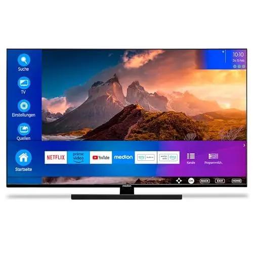 Produktbild: MEDION X15027 (MD 30986) 125,7 cm (50 Zoll) QLED Fernseher (Smart TV, 4K, Dolby Vision HDR, Dolby Atmos, Subwoofer, Netflix, Prime Video, PVR, Bluetooth, MEMC, Micro Dimming)