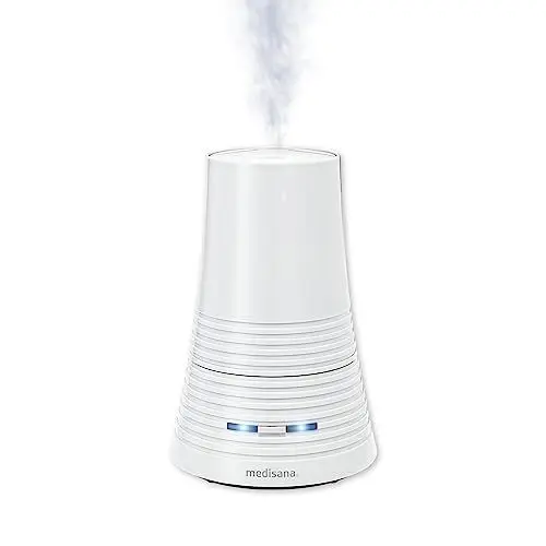 Produktbild: medisana AH 662 Ultraschall Luftbefeuchter, Luftreiniger ideal für Schlafzimmer, Wohnzimmer, Kinderzimmer, Vernebler inkl. Aromafach, 900 ml Wassertank, 15 Stunden Laufzeit, Weiß