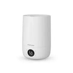 Produktbild: medisana AH 663 Luftbefeuchter mit Hygrometer und Ultraschall-Technologie, Lufterfrischer elektrisch mit LED-Anzeige, Timer und Schlafmodus, Diffuser für Büro, Schlafzimmer, Wohnzimmer, Kinderzimmer