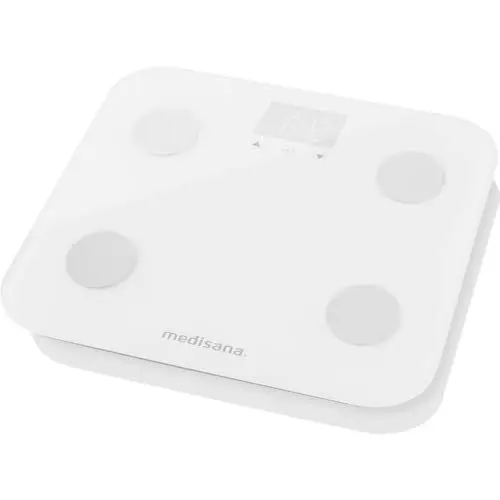 Produktbild: medisana BS 600 Körperanalysewaage bis 180 kg mit W-LAN oder Bluetooth, Personenwaage zur Messung von Körperfett, Körperwasser, Muskelmasse und Knochengewicht mit VitaDock+ Körperanalyse App