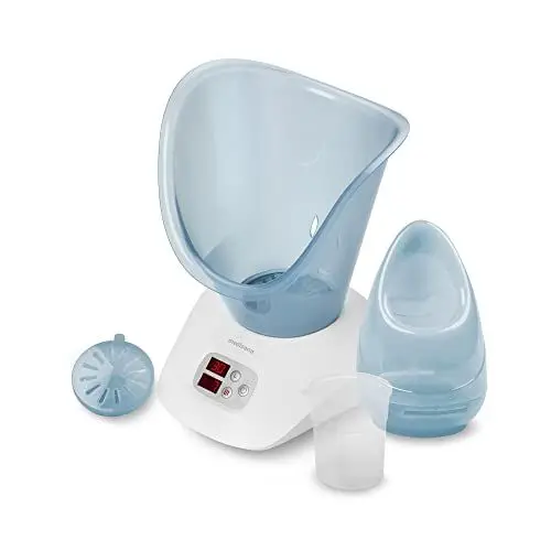 Produktbild: medisana DS 400 Gesichtssauna mit Aromafach, Gesichtsdampfer für eine porentiefe Gesichtsreinigung mit Nasenaufsatz und Überhitzungsschutz, Timerfunktion, Abschaltautomatik und LED-Anzeige