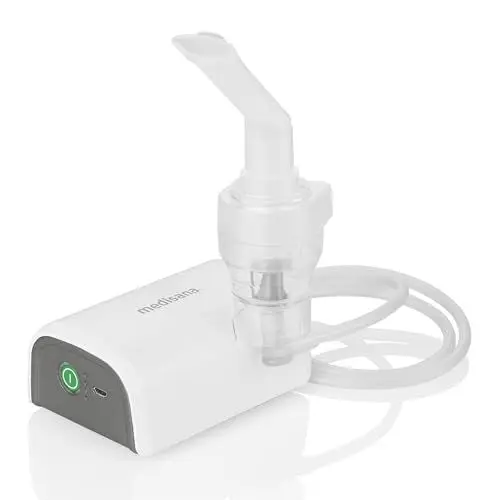 Produktbild: medisana IN 600 Inhalator, Kompressor Vernebler mit Mundstück und Maske für Erwachsene und Kinder, bei Erkältungen oder Asthma mit wiederaufladbarem Akku per Micro-USB