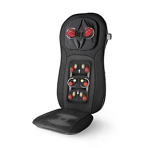 Produktbild: medisana MCN Pro Shiatsu-Massagesitzauflage, Rückenmassage & Nackenmassage, Inkl. Wärmefunktion, 3 Intensitäten, Rotlichtfunktion, Ideal für zu Hause & das Büro