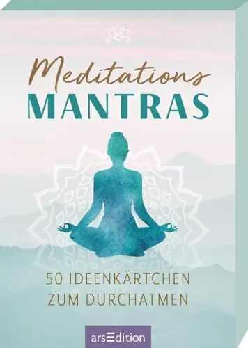 Produktbild: Meditations-Mantras: 50 Ideenkärtchen zum Durchatmen | Kartenbox mit Affirmationen und Meditations-Übungen, tolles Geschenk für Achtsamkeitsfans