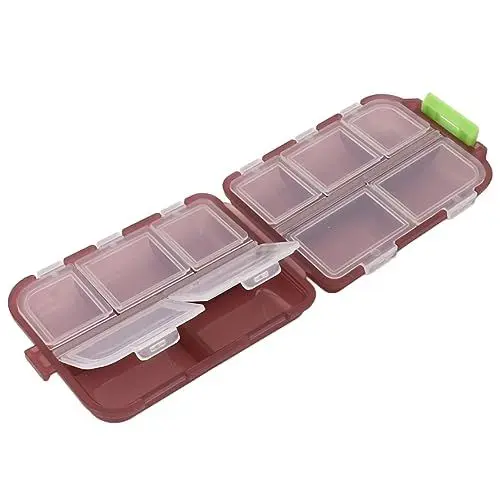 Produktbild: Medizinbox mit Schnallenverschluss, Klein, für Reisen, für Pillen, 10 Fächer, Zum Tragen von Kunststoff, Versiegelte Box, Haushalt, für Organizer für Lager, Medikamentenschränke