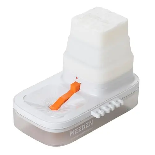 Produktbild: MEEDEN Tragbarer Pinselreiniger: Pinselspüler mit 650 ml Wasserspeicherfläche und 5 Schlitzen Silikonbürstenhalter, faltbarer Pinsel-Waschwerkzeug für Erwachsene, Künstler, Kinder